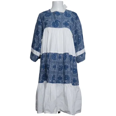 Kleid (Blau, Weiß) von YMC Bio-Baumwolle