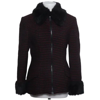 Coat (Black, Red) from Nicowa Wool
