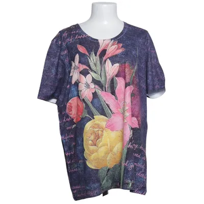 T-shirt (Blå, Flerfarvet) fra Adler Elastan, Polyester