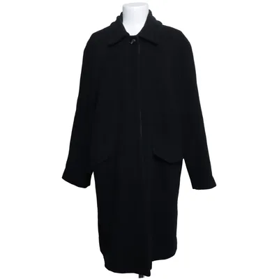 Coat (Black) from Andrea Mare Polyamide, Wool