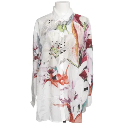 Blus (Vit, Flerfärgad) från Selection by Ulla Popken Bomull, Viskos