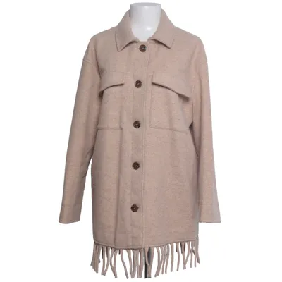Skjortejakke (Beige) fra Delmod Polyester, Uld