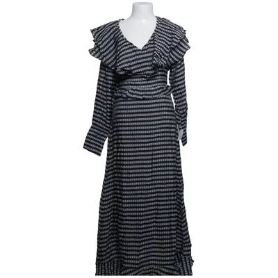 Maxikjole (Sort, Hvid) fra Ghospell Polyamid, Polyester, Viscose