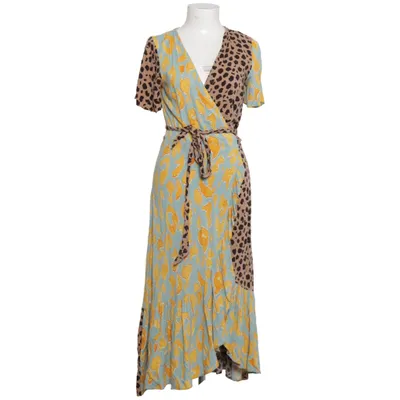 Robe portefeuille (Bleu, Jaune, Multicolore) de Never Fully Dressed Viscose