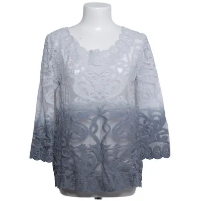 Blouse (Gray, Blue) from Meadow Rue Cotton, Nylon