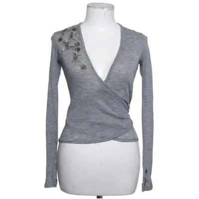 Cardigan cache-cœur (Gris) de Ermanno Scervino Élasthane, Polyamide, Laine