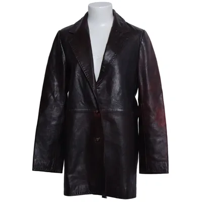 Läderjacka (Brun) från Zara Leather Collection Polyester