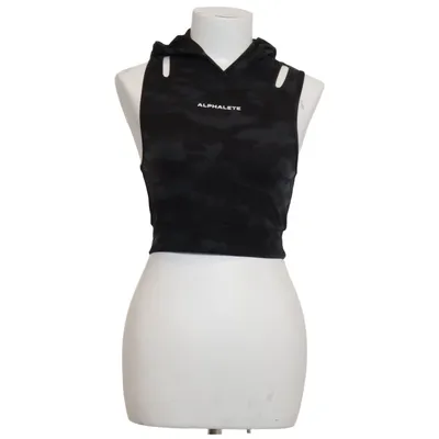 Kortärmad huvtröja (Grå, Svart, Blå, Flerfärgad) från Alphalete Elastan, Polyester