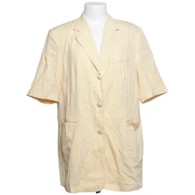 Blazer (Yellow, White) from Antonette Cotton, Polyester, Viscose