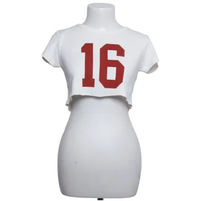 T-shirt (Hvid, Rød) fra Brandy Melville Bomuld