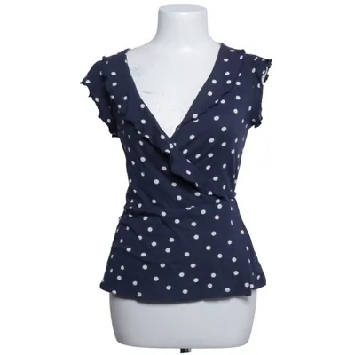 Wrap blouse (Blue, White) from Boden Cotton, Modal