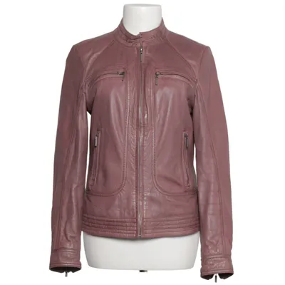 Leren jack (Roze) van Manguun Katoen, Leer, Polyester