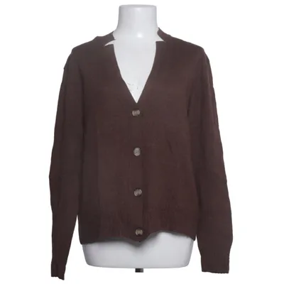 Cardigan (Bruin) van Tahari Merinowol