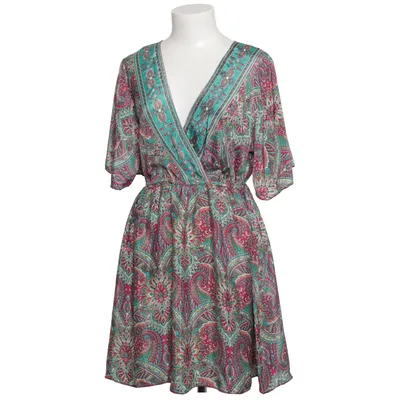 Slå-om-kjole (Flerfarvet) fra Boho Fashion Polyester, Silke