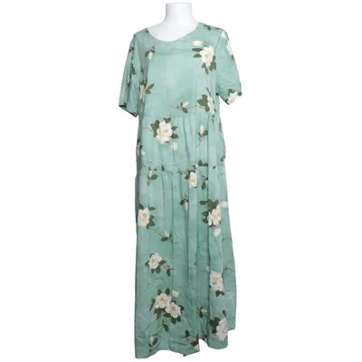 Maxi dress (Green, White) Cotton
