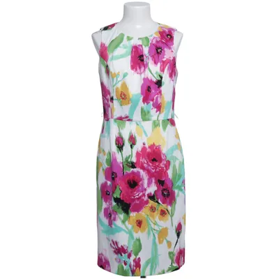 Dress (White, Multicolored) from Dressbarn Elastane, Polyester