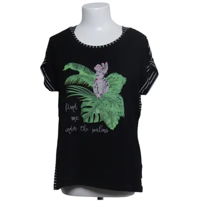 T-shirt (Black, White, Green) from Another Woman Elastane, Viscose