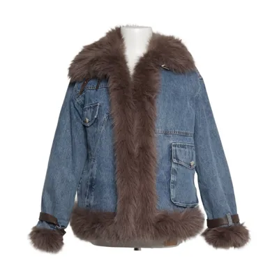 Jacket (Gray, Blue) from NANA LOVE Cotton, Polyester