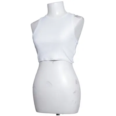 Crop top (Wit) van Zara Katoen, Elastaan