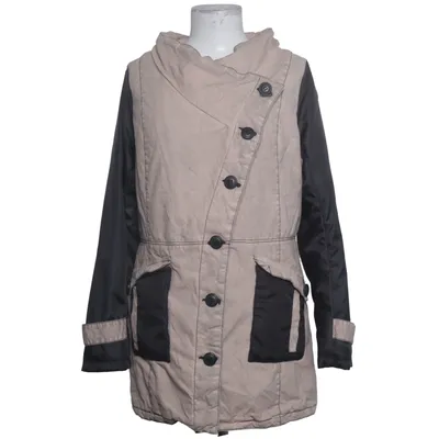 Jacke (Beige, Schwarz) von Mandarin Baumwolle, Polyester