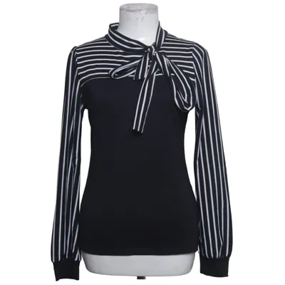 Pussy bow blouse (Black, White) from Three Seasons Elastane, Polyester