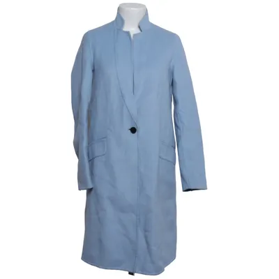 Jas (Blauw) van Zara Basic Outerwear Polyester, Wol