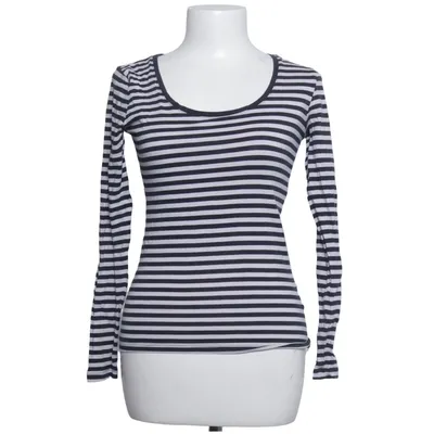 Langarmshirt (Blau, Weiß) von H&M Baumwolle, Elasthan