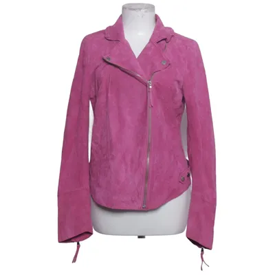 Biker jacket (Purple) from Freaky Nation Cotton, Leather, Polyester