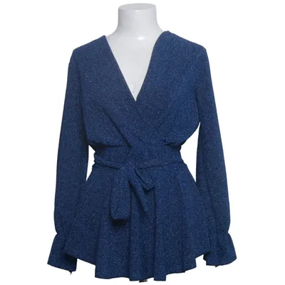 Blouse (Blue) from Tu Elastane, Metallic fiber, Polyester