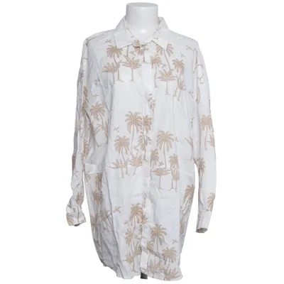 Skjorte (Hvid, Brun) fra Desmond & Dempsey x H&M Bomuld, Linned