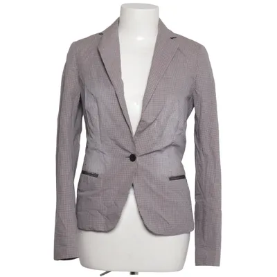 Blazer (Gray, Multicolored) from Maison Scotch Cotton, Leather, Polyester, Viscose