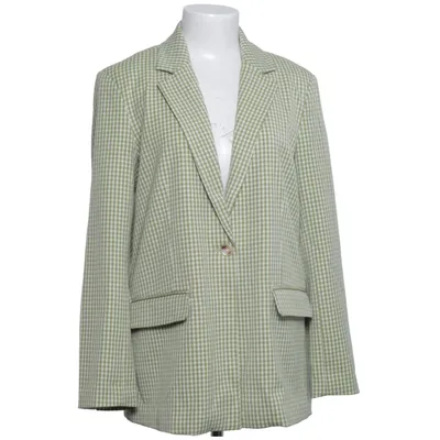 Blazer (Grøn, Hvid) fra MSCH Copenhagen Elastan, Genanvendt polyester, Viscose