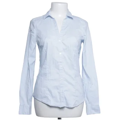 Shirt (Blauw, Wit) van H&M Modern Classic Katoen, Elastaan, Polyamide