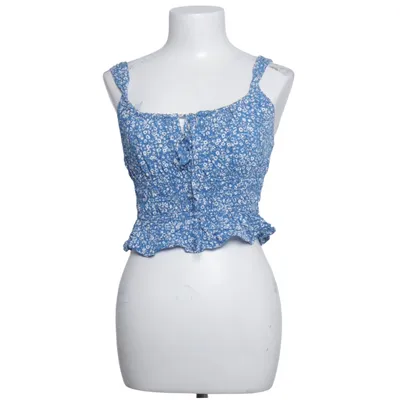 Crop top (Blå, Hvid) fra Bamboo Blonde Viscose