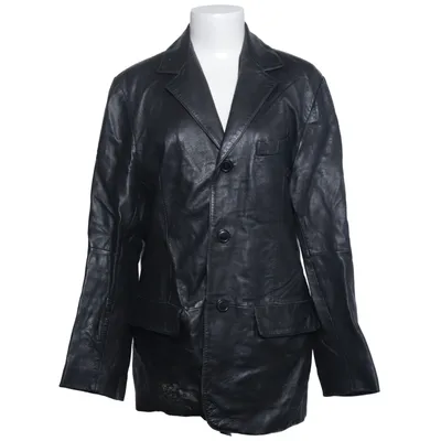 Leren blazer (Zwart) van Gipsy by Mauritius Leer, Polyester