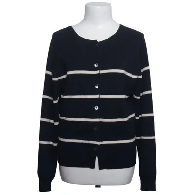 Strickjacke (Blau, Weiß) von Blanc Bleu Merinowolle