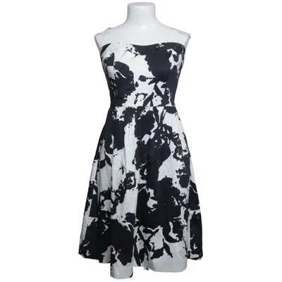 Kleid (Schwarz, Weiß) von The Limited Baumwolle, Elasthan, Polyester