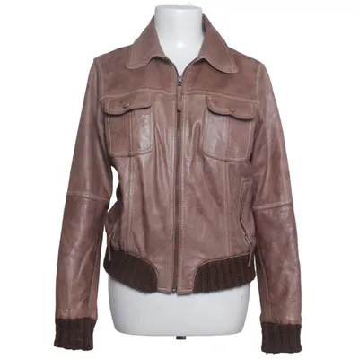 Jakke (Brun) fra Oakwood Akryl, Læder, Polyester, Viscose