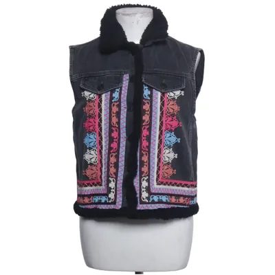 Jeansvest (Sort, Flerfarvet) fra Topshop Moto Akryl, Bomuld