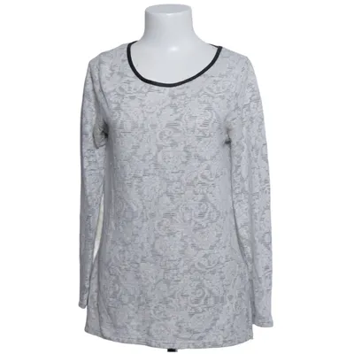 T-shirt à manches longues (Gris, Blanc) de Camaïeu Coton, Polyester