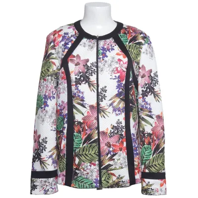 Jakke (Hvid, Flerfarvet) fra Habella Elastan, Polyester