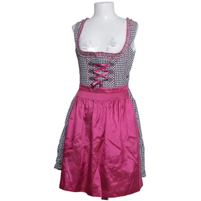 Dirndl (Sort, Hvid, Pink) fra Marjo Bomuld, Polyester