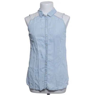 Denim blouse (Blauw, Wit) van Bershka Denim Collection Katoen, Lyocell, Polyamide