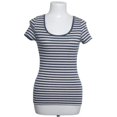T-shirt (Vit, Blå) från H&M Basic Elastan, Bomull, Polyester