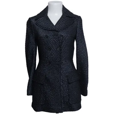 Blazer (Blau, Weiß, Schwarz) von Strenesse Gabriele Strehle Acryl, Cupro, Elasthan, Seide, Wolle