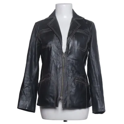 Leather blazer (Black) from Bonita Leather, Polyester