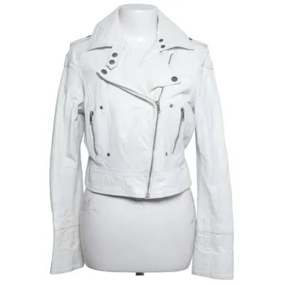 Biker jacket (White) from Transmission Leather, Polyester