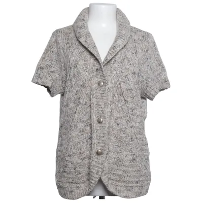 Cardigan (Gray, Beige) from Atelier GS Acrylic, Metallic fiber, Polyamide, Wool
