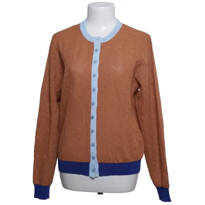 Strickjacke (Braun, Blau, Mehrfarbig) von Zara Leinen, Polyester