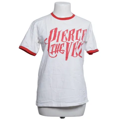 T-shirt (Vit, Röd) från Fruit of the Loom Bomull
